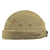Czapki czapki z paliwą Corduroy 5 Panel Docker Hat Bonnet Casquette Sans Visiere Homme Femme Marin Rolled Cuff Brimless 230214