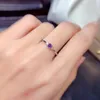 Cluster Rings Chic But Beautiful Natural Purple Amethyst Gemstone Trendy Ring For Women Real 925 Sterling Silver Charm Fine Jewelry
