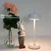 Table Lamps Portable Lamp Circular LED Art Design Cordless Bedside Bedroom Home Decoration