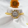 Halsband örhängen Set fina smycken för kvinnor 2023 Fashion Flower Statement Jewerly Armband Ring örhänge bröllopsfest tillbehör