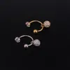 2024 Rostfritt stål Minimal Crystal CZ Star Ear Ear Studs Earring Women Hoop Helix Tragus Brosk Conch Daith Piercing Jewelry Parrings for Women Gift
