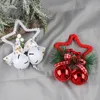 Christmas Decorations Star Bow Tie Pendant Ornaments Xmas Tree Ornament DIY Wood Crafts Kids Gift For Home Party