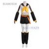 Temadräkt Rin Len Halloween Uniform Cosplay Complete Costumes Set Topsshorts Women Men 230214252Y