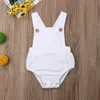 Jumpsuits grossist baby romper född tjej pojke sommarkläder avslappnad ärmlös småbarn playsuit 230213