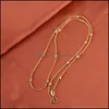 Chains Gold Chain Necklace For Pendant Diy Plated Copper Twisted Rope Wholesale Beautifly Jewelry Drop Delivery Necklaces Pendants Dhrqy