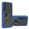 Anello in metallo 360 Custodie antiurto per Iphone 14 Pro Max Plus 13 12 2in1 Strato ibrido PC rigido TPU Supporto per telaio paraurti Cavalletto Trasparente Nero Blu Rosso Copertina anteriore posteriore