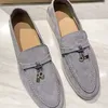 Italien Designer Loropiana Schuhe LP Lefu Schuhe Faule Schuhe für Herren und Damen Kleine Lederschuhe im britischen Stil Doudou Einzelschuhe Bequeme flache SchuheY0A3