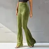 Calça feminina de bota feminina cortada de veludo pit shate y2k Hight cintura pleuche sexy sólida calça longa calça de rua ladras