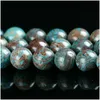 Камень 8 мм DIY Natural Agat Blue Decorative Pattern Beads круглое свободное мяч 4 6 8 10 мм -ювелирные изделия изготовления Dhgarden DH5ZD