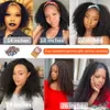 Lace s Afro kinky krullende mens haar hoofdband voor zwarte vrouwen 180 dichtheid gluueless Braziliaanse Remy volledige machine gemaakt sjaal 230214