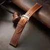 Cinturini per orologi UTHAI Z120 Plus Cinturini per orologi in vera pelle 20mm 22mm Retro Oil Wax Scolorimento della pelle Cinturino universale ultrasottile