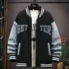 Chaquetas para hombre Abrigo de primavera y otoño Chaqueta Traje de béisbol Tendencia Guapo Primera escuela secundaria superior Plus Terciopelo 230214