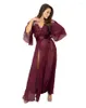 Vestido de dama de honra Mulheres manto noturno Long Lingerie personalizada feita ilusão
