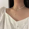 Pendentif Colliers De Luxe Mode Collier De Perles Naturelles Pour Femmes Coeur Géométrique Boho Mariage Simple Élégant Bijoux Cadeaux