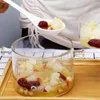 Skålar 2st nudlar matlagning kruka glas grytor soppa gryta med locket transparent ramenhållare