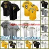 Custom 21 Roberto Clemente Baseball Jersey 8 Willie Stargell 55 Josh Bell 6 Starling Marte Parker Archer Tekulve Men