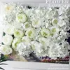 装飾的な花DIY人工牡丹の花の頭シルクロードLEDウェディングブーケエルバックグラウンドウォール装飾25PCS
