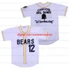 The Bad News Bears Movie Baseball Jersey 3 Kelly Lek 12 Tanner Boyle Bail Bonds Jersys Bo Peeps All -gestikte wit