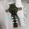 2 kleur 904L stalen horloges voor Cal.3131 Bewegings heren 40 mm groen kristal oranje hand zwarte wijzerplaat lumineuze armband gmf mechanisch automatisch horloge