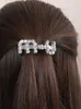 2021 Pearl Crystal Acrylic Hair Clips M Letter for Women Retro Geometric Barrettes Hairpin Girl Hair Accessories Fashion Jewelry H277N