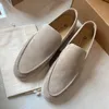 Projektant Loropiana Walk Buty Klasyczne nowe skórzane buty lewowe zamszowe leniwe buty prowadzące płaskie buty swobodne