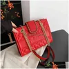 Borse da sera Borsa Borse alla moda Texture Lattice Net Rosso Versatile Ins Grande fabbrica all'ingrosso 70 Off Drop Delivery Lage Accessor Dhcql