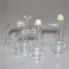 Beveled Edge Quartz Bangers Smoking Accessories With Glass Marble Cap Terp Slurper 14mm 18mm Male Joint Nails