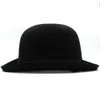 Wide Brim Hats Bucket Men Women Wool Blend Oval Top Bowler Woolen Fedora Caps Trilby Classical Derby Sunhat Adjustable UK ML US 7 187 38 230214