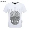 Phillip Plain Camisetas para hombre Diseñador PP Skull Diamond camiseta Manga corta Dólar Oso pardo Marca O-cuello Streetwear Calaveras de alta calidad Camiseta 2026