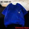 Męskie koszulki Ruihuo solidne śmieszne koszulki dla mężczyzn darmowe wysyłki letnie ubrania dla mężczyzn Tshirt Streetwear Harajuku Tops Chinese Size 3xl 2022 Y2302