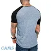 T-shirt da uomo Camicia a maniche corte da uomo Slim Fit Camicetta casual Top Abbigliamento T-shirt muscolare