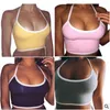 Tanques de mujer 2023 llegadas vender Sexy Halter Tight Bustier Fitness Suspender Skinny camiseta chica baile chaleco mujer Tank Crop Top