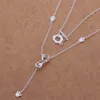 Chaînes collier en argent Sterling 925 bijoux fantaisie véritable coeur/bheajyla Bswakkda AN660Chains