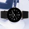 HBP 37mm montre de taille moyenne montres pour femmes mouvement à Quartz bracelet en cuir montre-bracelet pour Couples sans calendrier horloge Simple