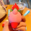 Tecknad leksaker Star Kirby Anime Figurer Nyckelring Kawaii Rosa Kirby modellhänge Söt barnväska Nyckelring Födelsedagspresent till barn