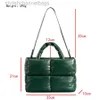 Shoulder Bags Fashion Leather Padded Tote Bag for Women Designer Quilted Handbags Luxury Soft Pu Shoulder Bags Down Cotton Winter Bag Big 2022 0214/23