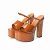 Merknaam dames sandalen hoge hak 15 cm platforms vrouwelijke buckle strap rhinestone schoenen sz35-43