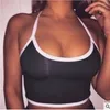 Tanques de mujer 2023 llegadas vender Sexy Halter Tight Bustier Fitness Suspender Skinny camiseta chica baile chaleco mujer Tank Crop Top