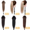 Hair band Snoilite tail Human 1422Inches Claw Clip in Women piece Natural Black Blonde Brown 230214