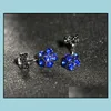 Stud Bow ￶rh￤ngen Simated Jewelry Brincos Bowknot Bijoux Imitation Crystal Earring Drop Delivery DHQT6