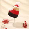 Basker småbarn barn baby vinter stickad mössa hatt söt färgglad tecknad Santa Snowman Sock Christmas Pompom Warm Skull Cap