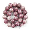 Pierre 8Mm Perles Naturelles Lépidolite Ronde En Vrac Pour La Fabrication De Bijoux 4/6/8 / 10Mm 15.5Inches Diy Bracelet Drop Delivery Dhgarden Dhkxq