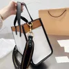 High grade Tote Designer Handbag Canvas Lichee White Field Bags genuine leather Womens Big Shoulder Women Crossbody Luxury