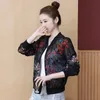 Vrouwen Jassen Zomer Zwarte Pailletten Dunne Baseball Jas Vrouwen Casual Zakken Transparante Bomber Tops Ademend Zonnebrandcrème Vest Slanke Co