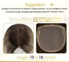 Синтетические S Весалетные волосы Toppers Mono Base Topper 100 Real Human Made Toupee с 4 клипами 1313 см 1218 "230214