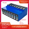 16 Uds 3,2 V 280Ah Lifepo4 batería DIY 48V 24V 12V batería recargable paquete para barcos RV energía Solar yate con barra colectora sin impuestos