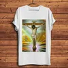 Heren t shirts skam iska zelfs dezelfde paragraaf Jezus kruisiging t -shirt mannen zomer witte korte mouw casual homme shirt unisex streetwear tee