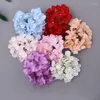 Decorative Flowers 10pcs Artificial Silk Hydrangea Flower Head Ball Chrysanthemum Wedding Path Home El DIY Wall Accessories