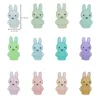 Creative Easter Party Decoration Luminous Cute Stereo Bunny decorations DIY Keychain Pendant Resin Accessories Ornaments