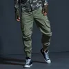 Calças masculinas de alta qualidade calça casual calça homens homens táticos de camuflagem de camuflagem de camuflagem Múltiplas calças do exército preto 230214